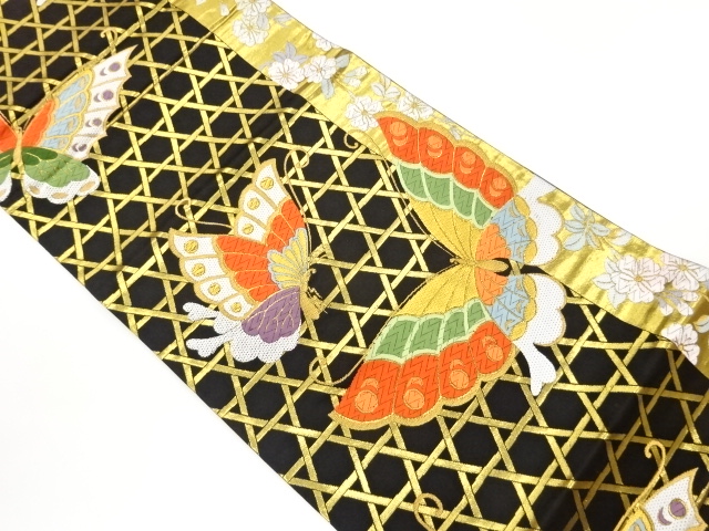 JAPANESE FUKURO OBI / WOVEN WEEPING SAKURA